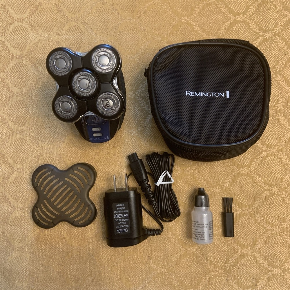 Remington Balder Pro XR7000 Head Shaver, Wet/Dry, Cordless Rotary Blades, Black